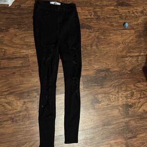 Hollister Black Ripped Skinny Jeans